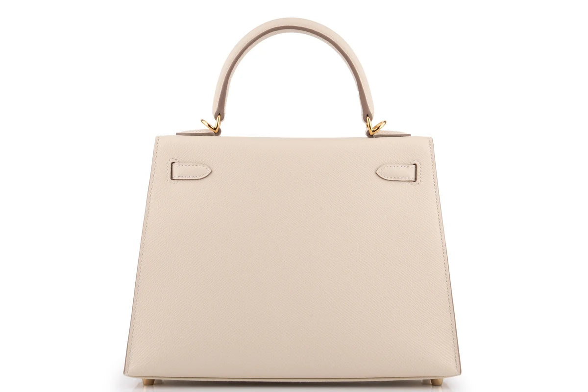 Hermès Kelly 25 Epsom Craie GHW