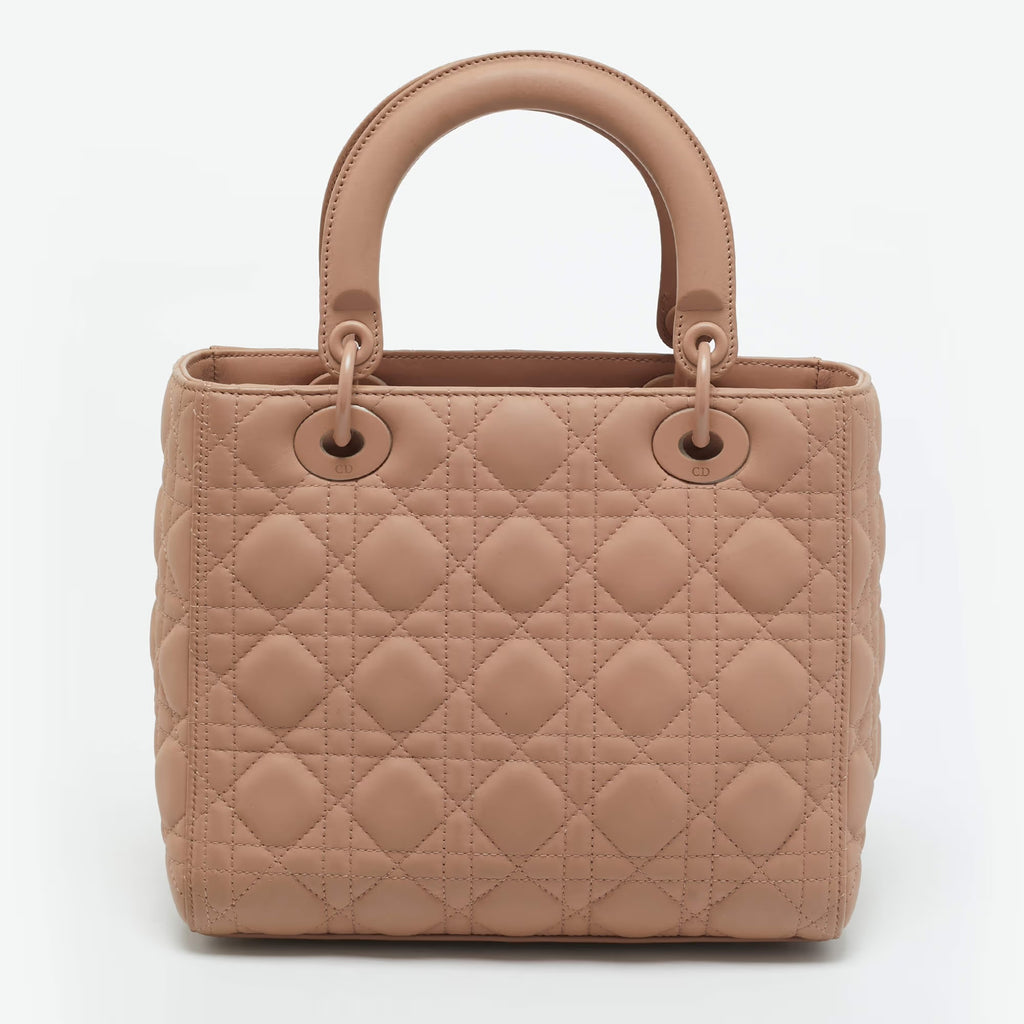 Dior Lady Dior Medium Beige Ultra Matte Cannage Leather Tote