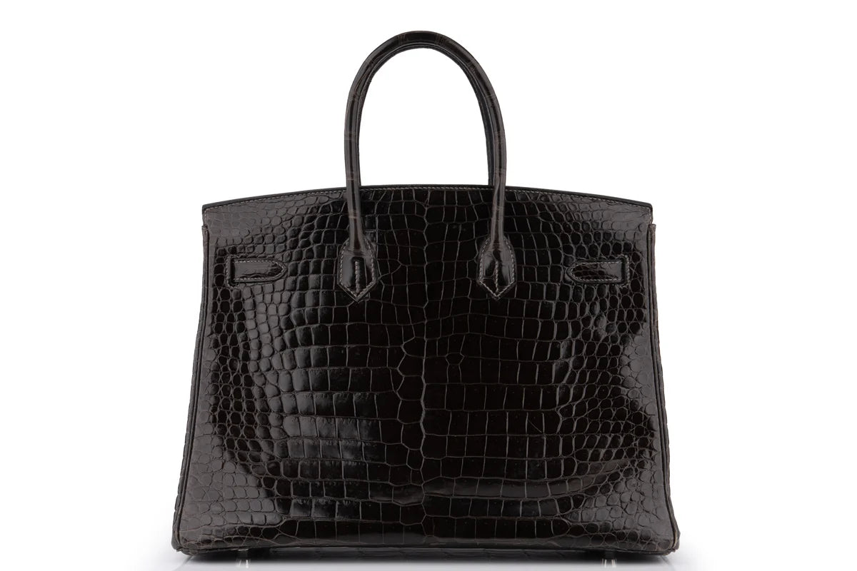 Hermès Birkin 35 Crocodile Porosus Noir PHW