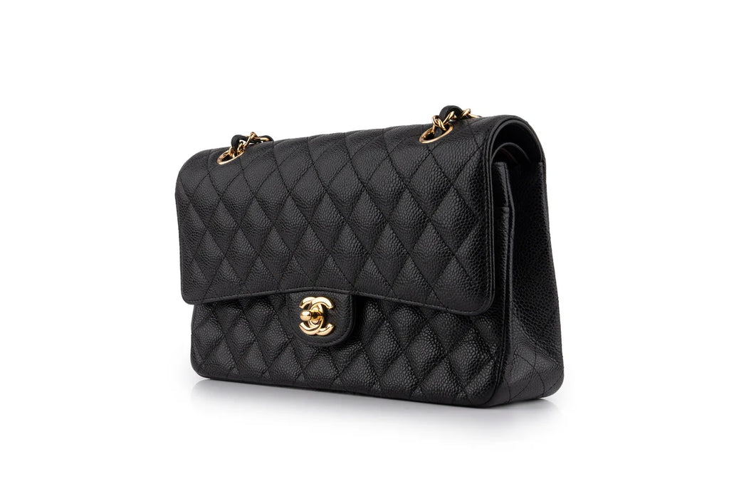 Chanel Classic Medium Double Flap Caviar Black GHW