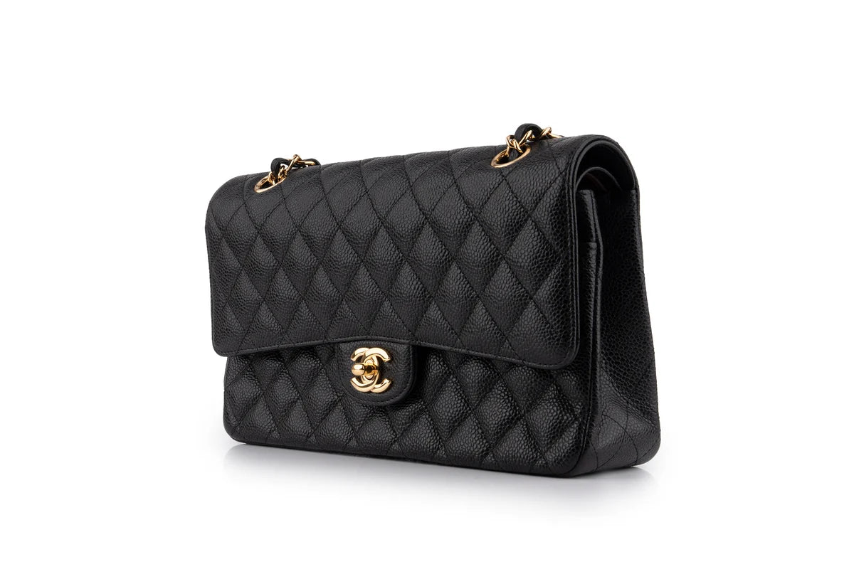 Chanel Classic Medium Double Flap Caviar Black GHW