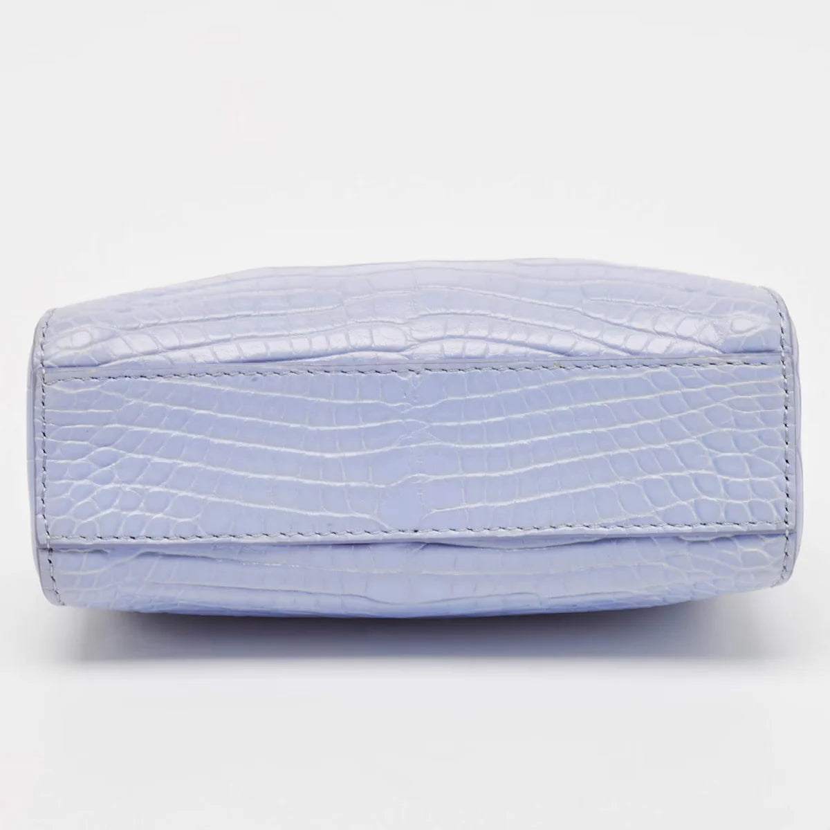 Fendi Light Blue Crocodile Micro Peekaboo Top Handle Bag