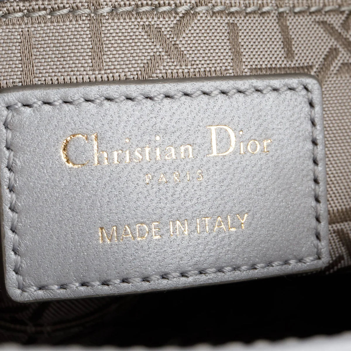 Christian Dior Grey Cannage Leather Mini Lady Dior Bag