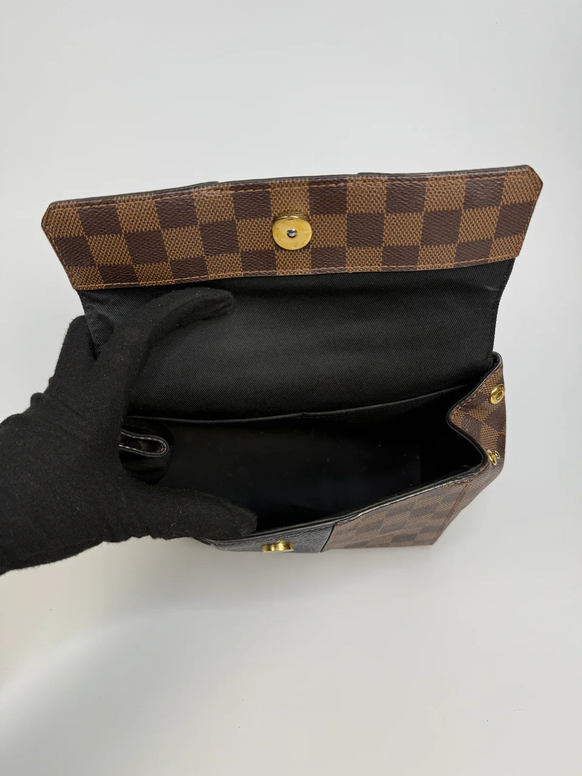 LOUIS VUITTON BOND STREET BB IN DAMIER EBENE WITH GOLD HARDWARE