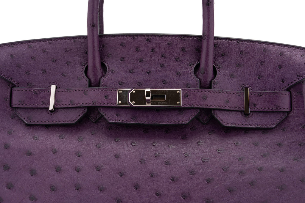 Hermès Birkin 30 Ostrich Violine PHW