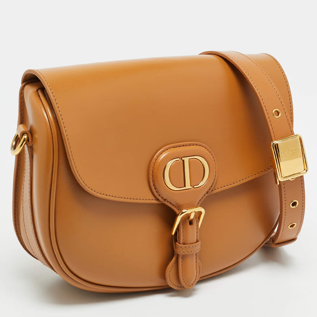Dior Bobby Medium Tan Leather Crossbody Bag