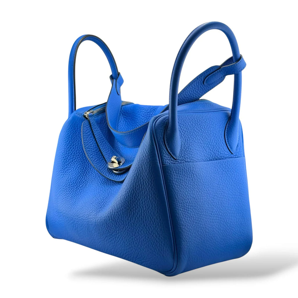 Hermès Lindy 30 Bleu Zanzibar Clemence PHW