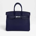 HERMÈS BIRKIN 25 IN BLUE SAPPHIRE TOGO WITH PALLADIUM HARDWARE