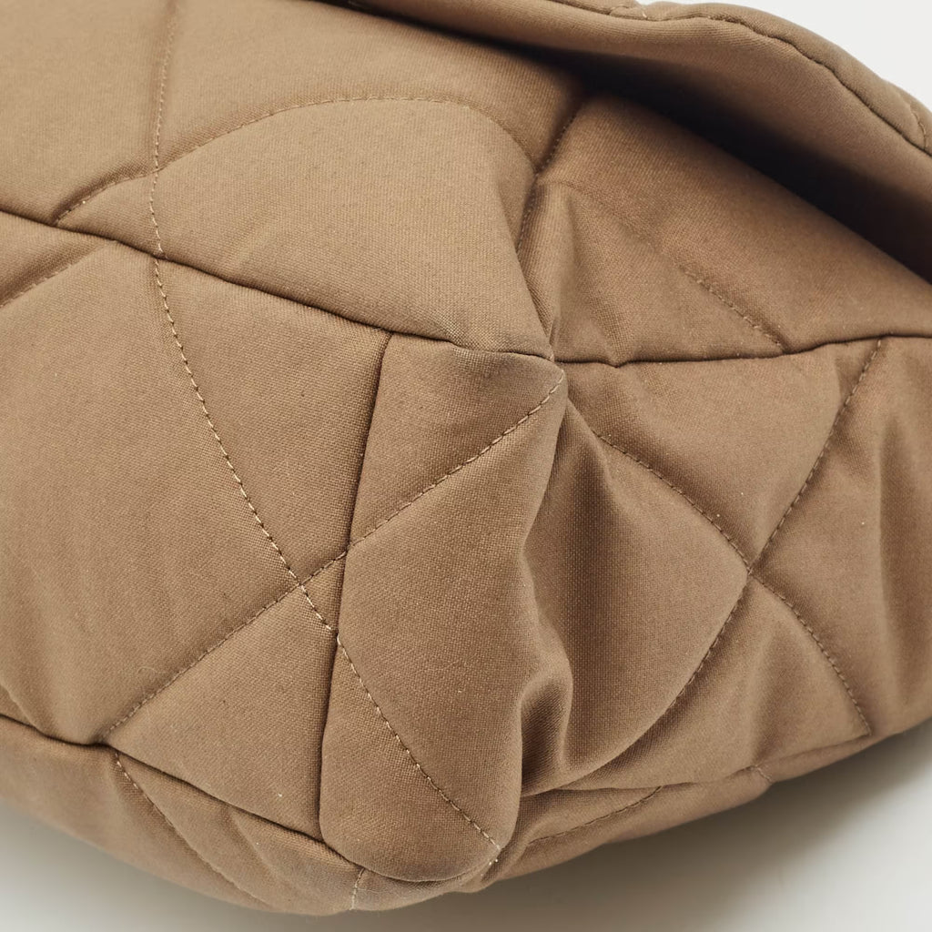 Chanel 19 Small Brown Nylon Shoulder Bags