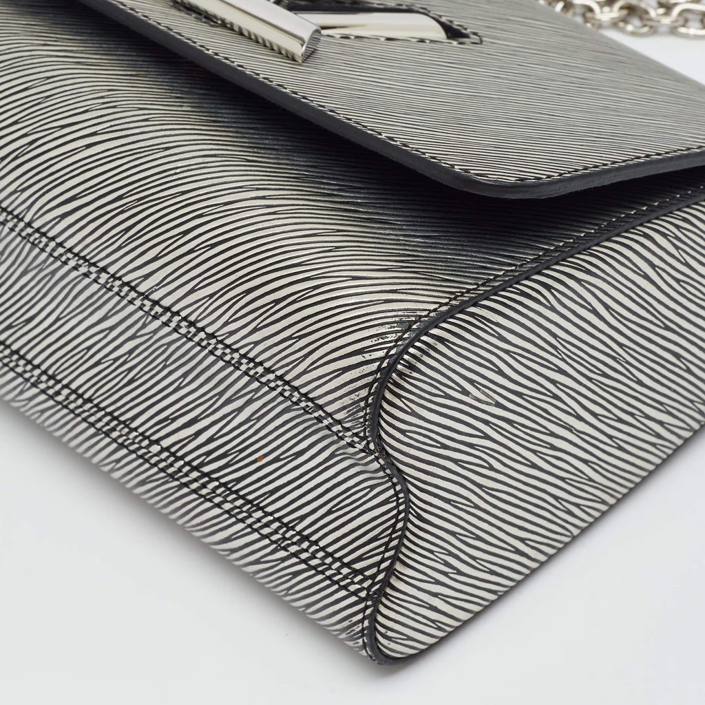 Louis Vuitton Twist MM Metallic Grey Epi Leather Bag