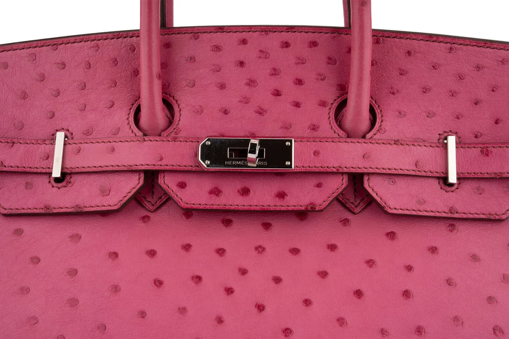 Hermès Birkin 35 Ostrich Rose Poure PHW