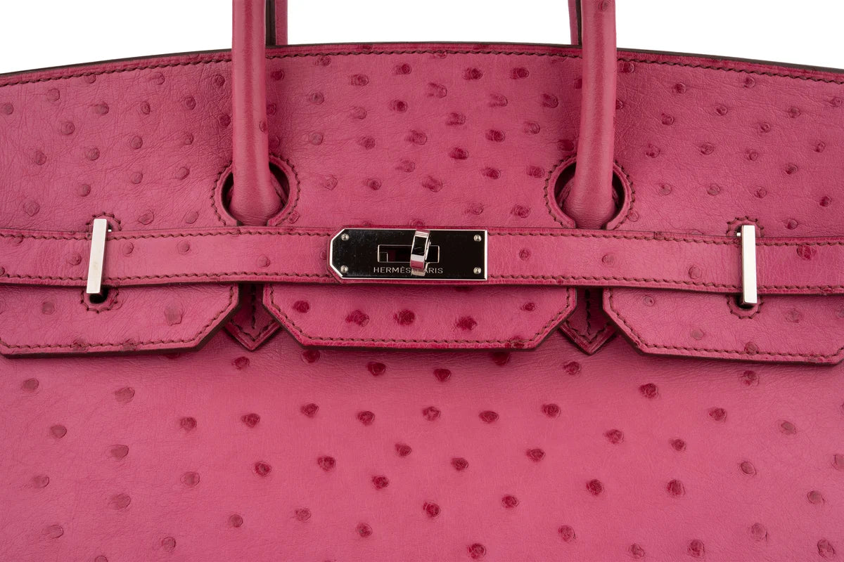 Hermès Birkin 35 Ostrich Rose Poure PHW