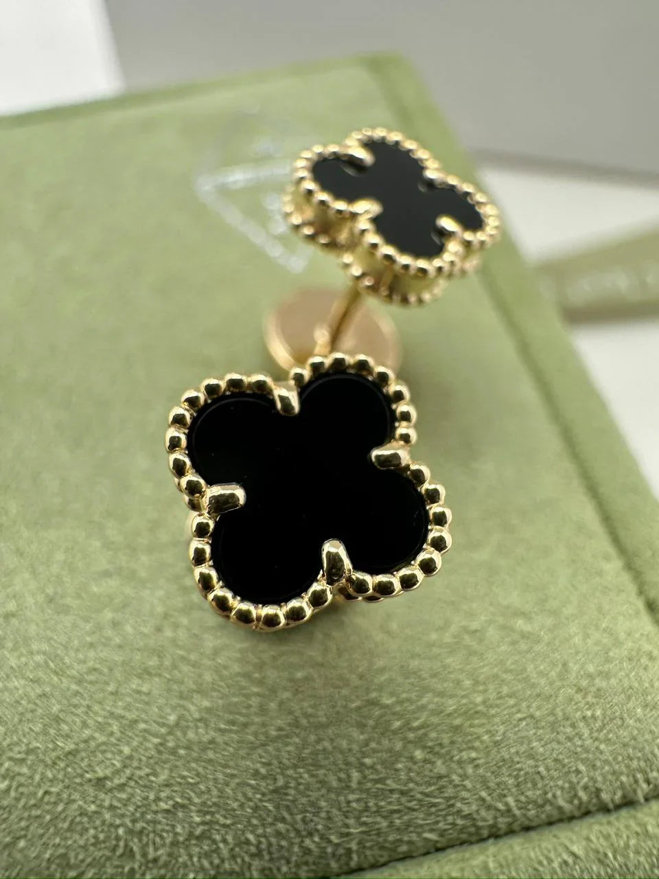 Van Cleef And Arpels Sweet Alhambra Earstuds Onyx