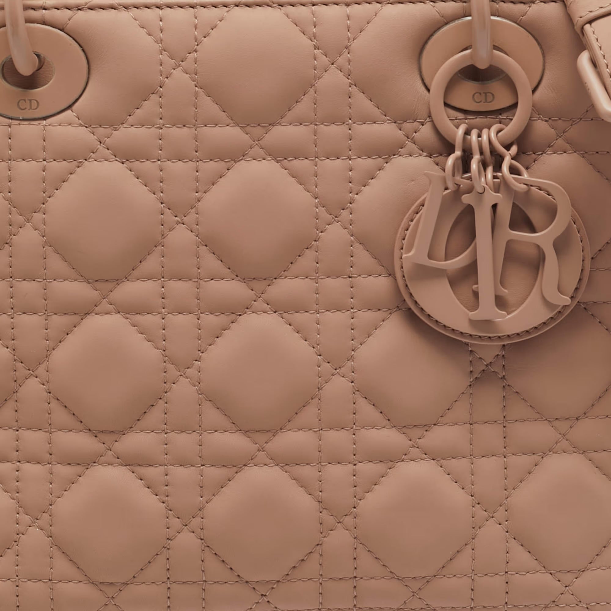 Dior Lady Dior Medium Beige Ultra Matte Cannage Leather Tote