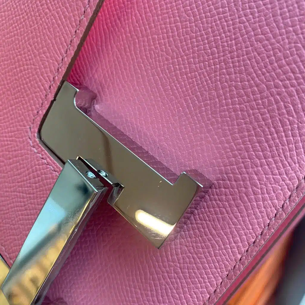 Hermes Constance 24 Rose Confetti PHW