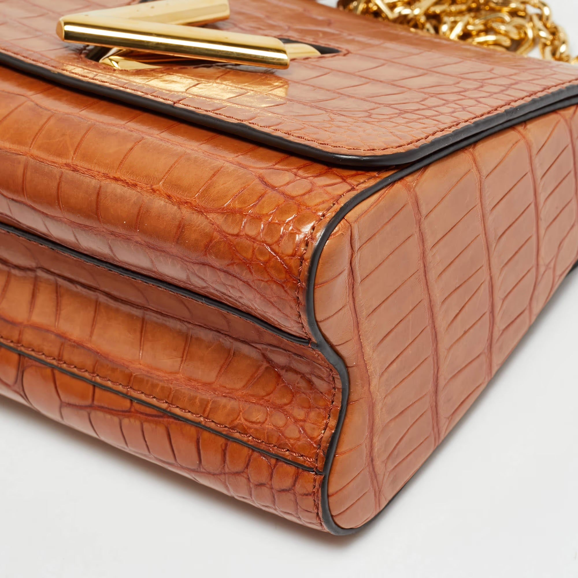 Louis Vuitton Twist PM Brown Crocodile Bag