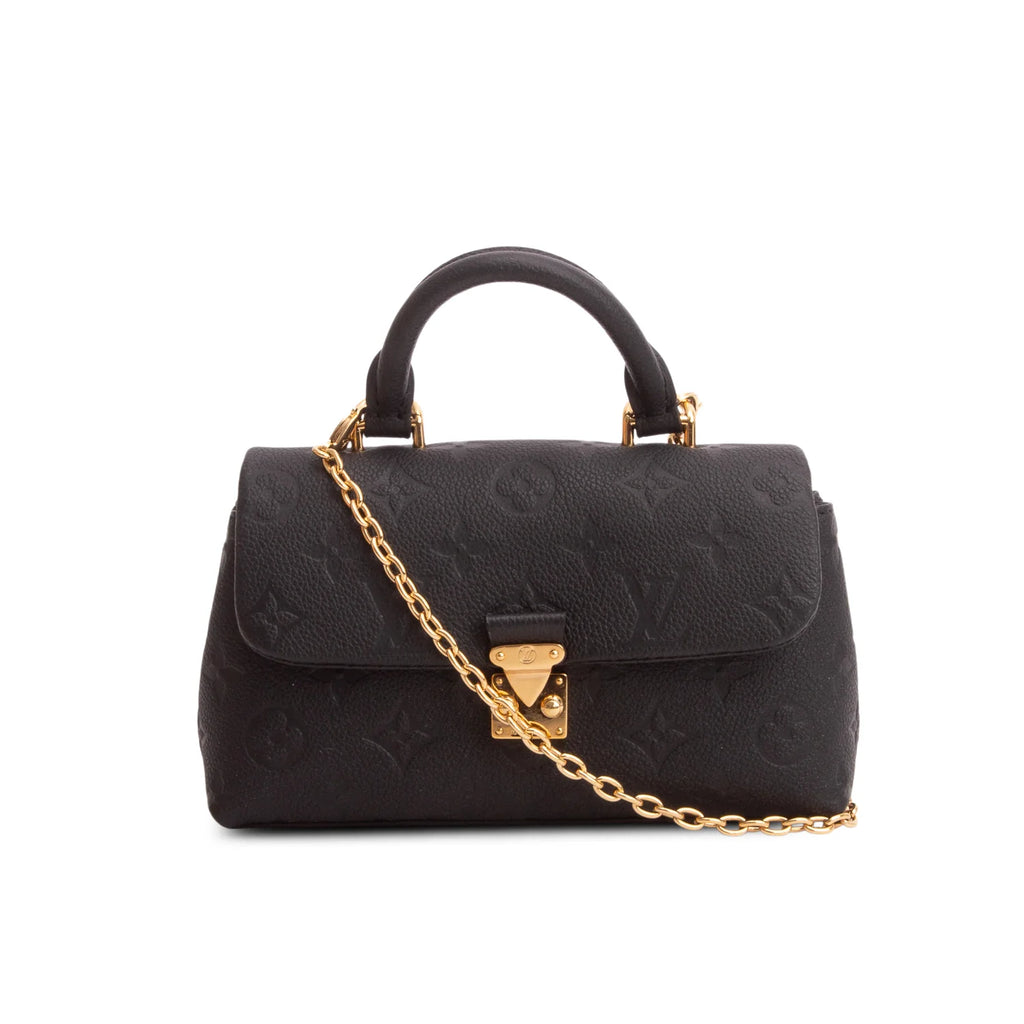 Louis Vuitton Black Monogram Empreinte Leather Nano Madeleine