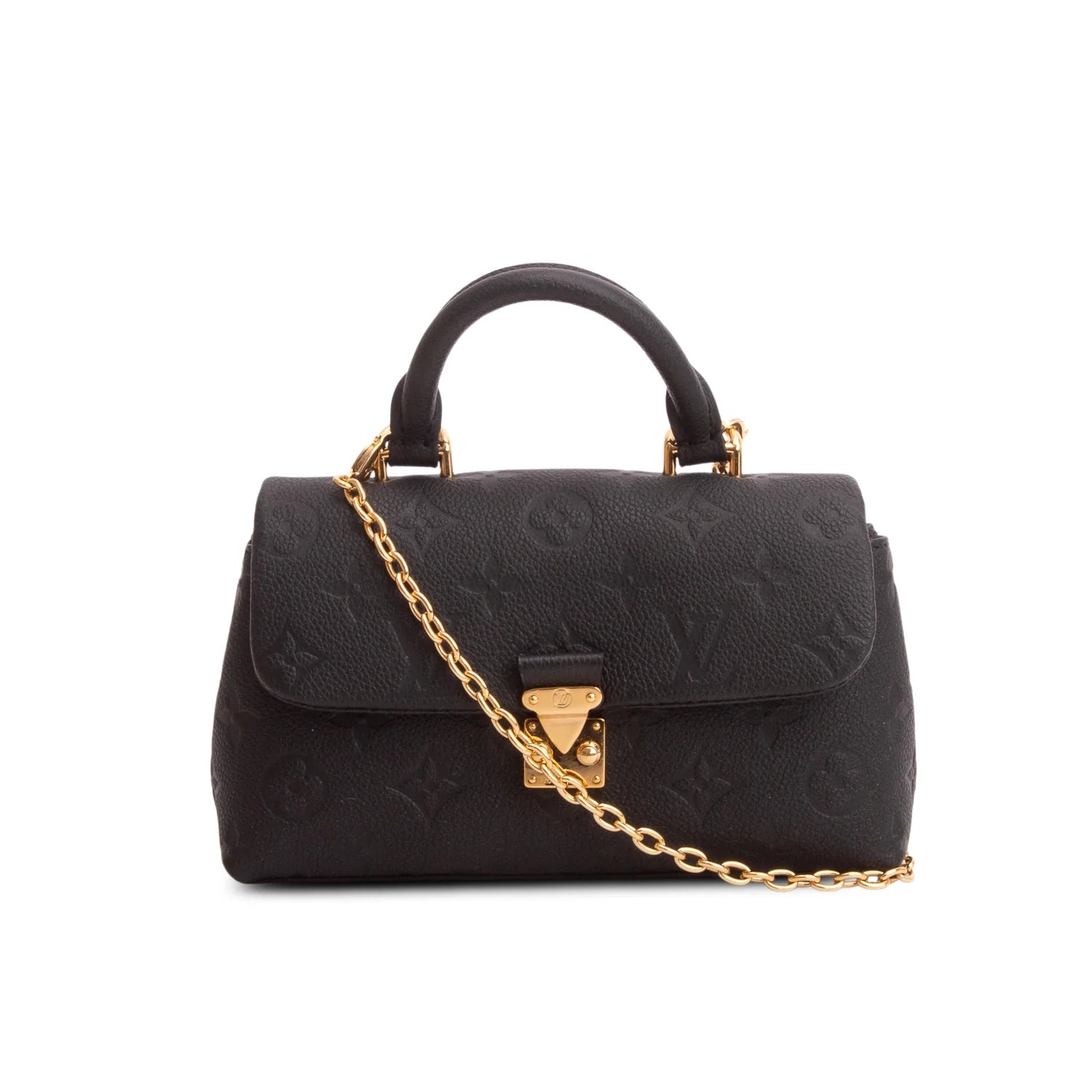 Louis Vuitton Black Monogram Empreinte Leather Nano Madeleine