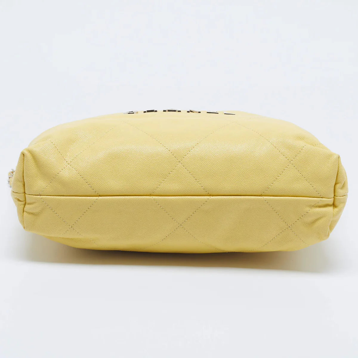Chanel 22 Medium Yellow Quilted Caviar Leather Bag