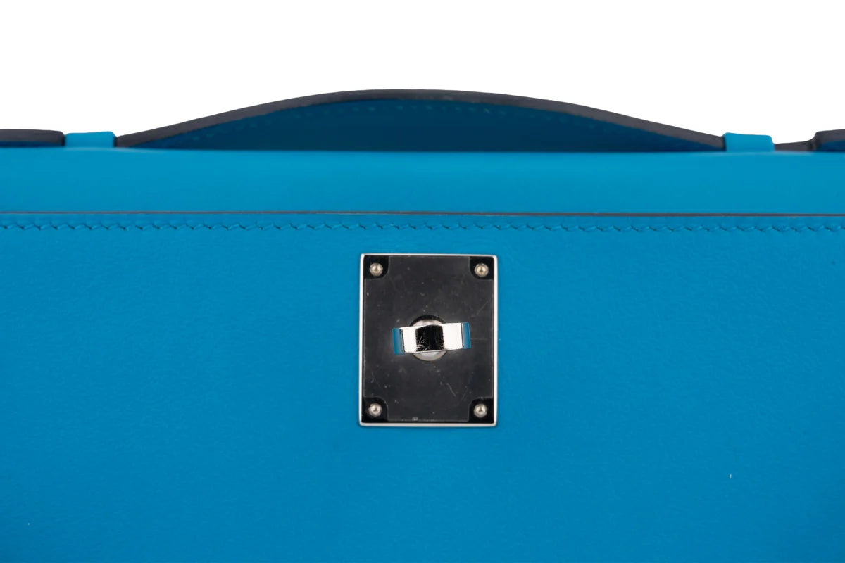 Hermès Kelly Cut Swift Bleu Frida PHW
