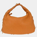 Bottega Veneta Orange Leather Intrecciato Hobo Handbag