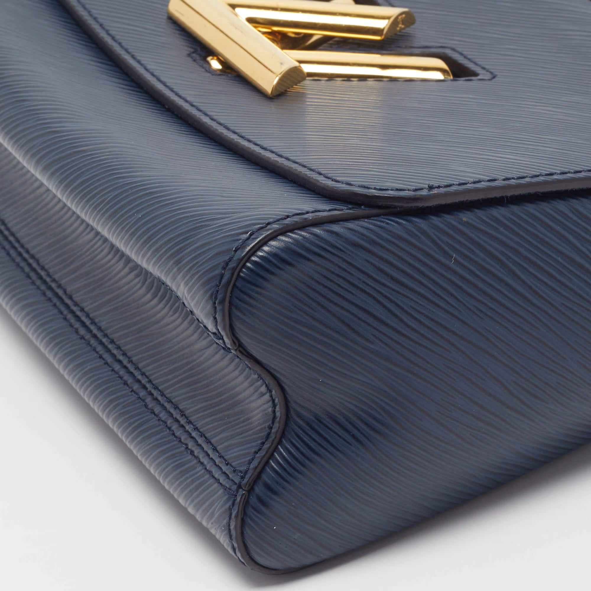 Louis Vuitton Twist MM Navy Blue Epi Leather Bag
