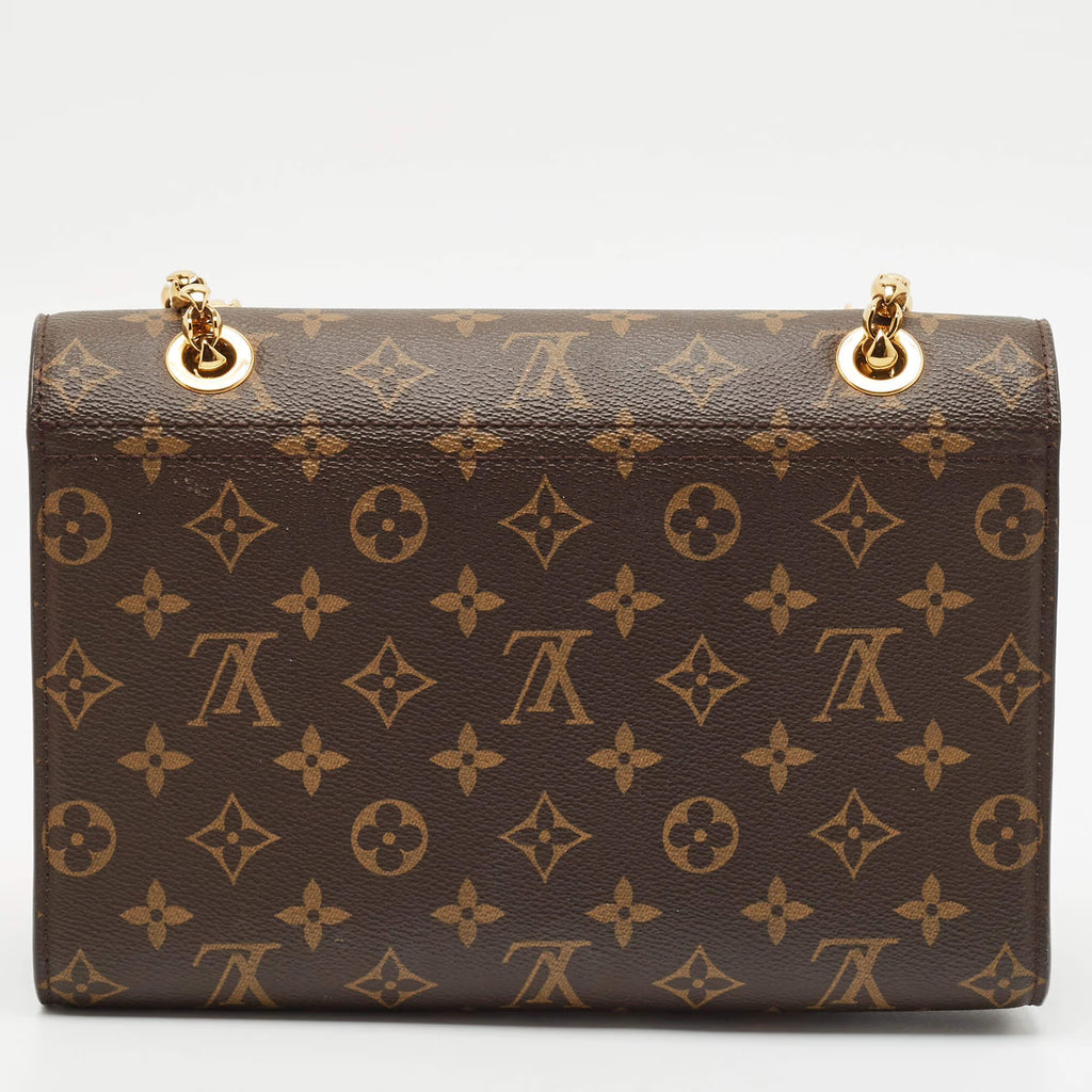 Louis Vuitton Victoire Brown Python and Monogram Canvas Shoulder Bag