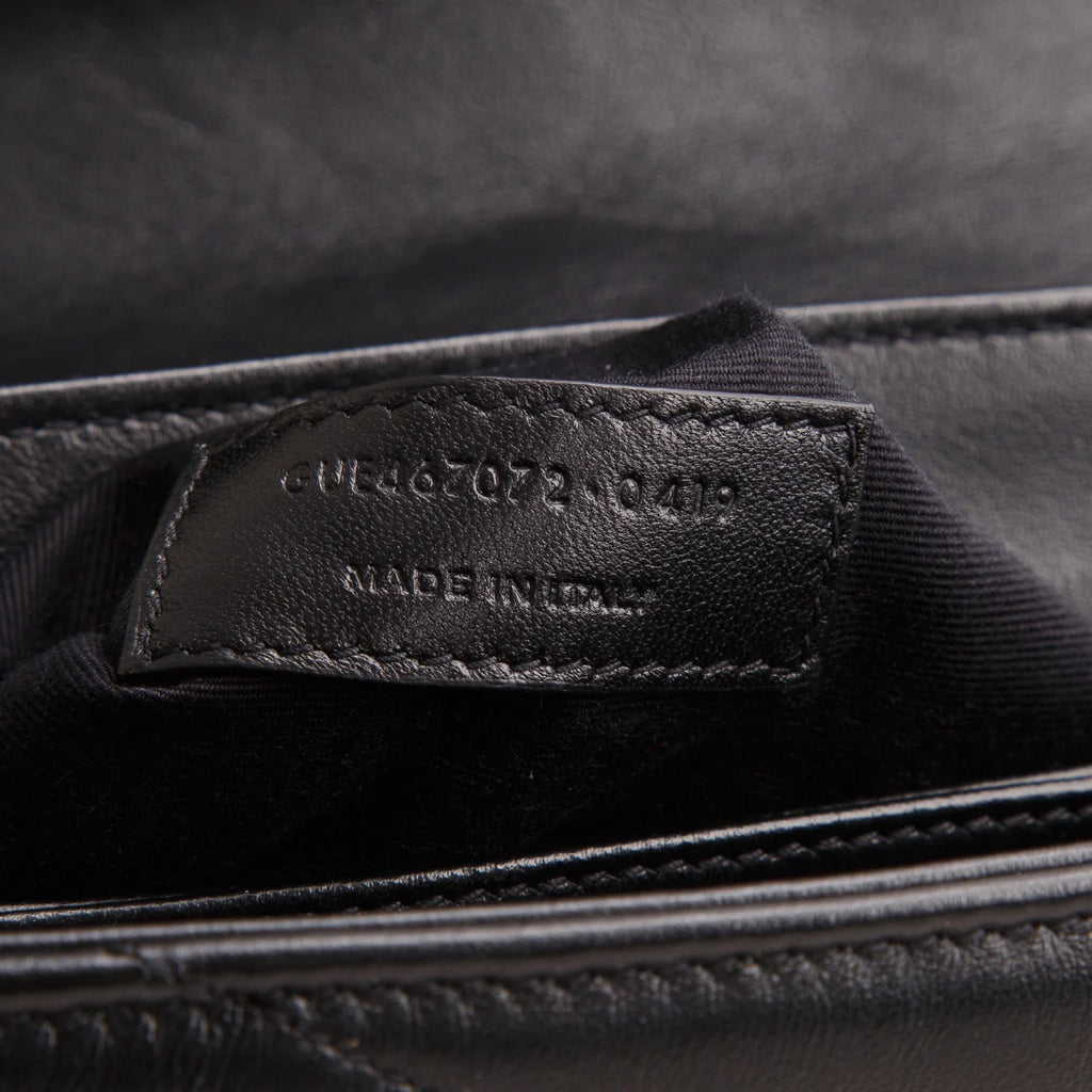 Saint Laurent Black Calfskin Y Quilted Monogram Toy Loulou Crossbody Bag
