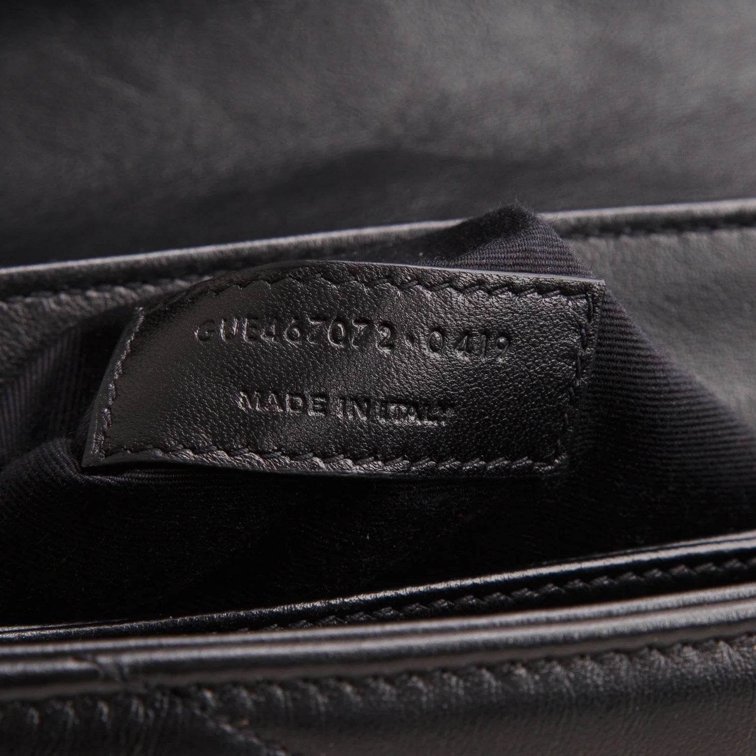 Saint Laurent Black Calfskin Y Quilted Monogram Toy Loulou Crossbody Bag