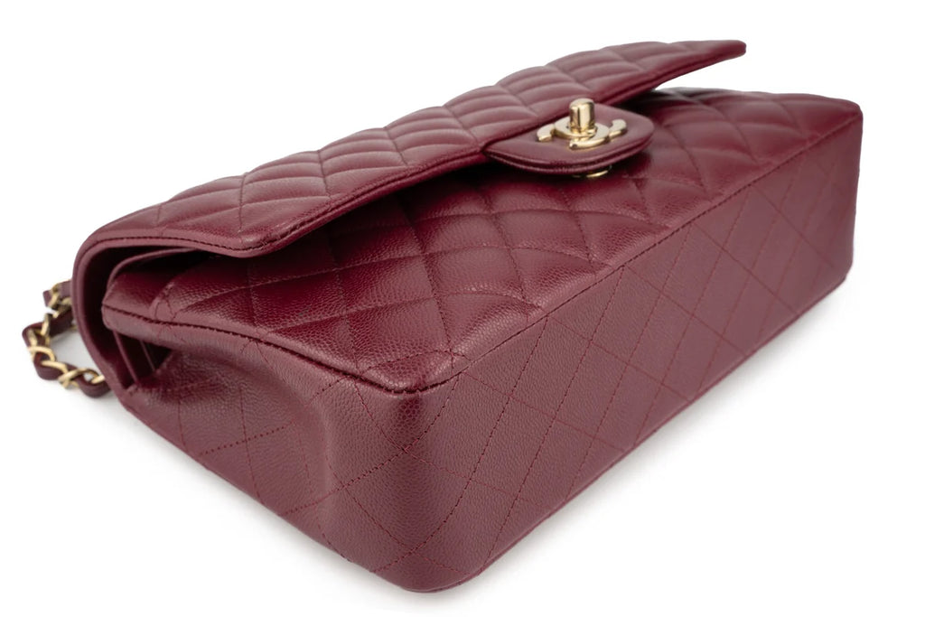 Chanel Medium Classic Flap Caviar Burgundy Champagne GHW