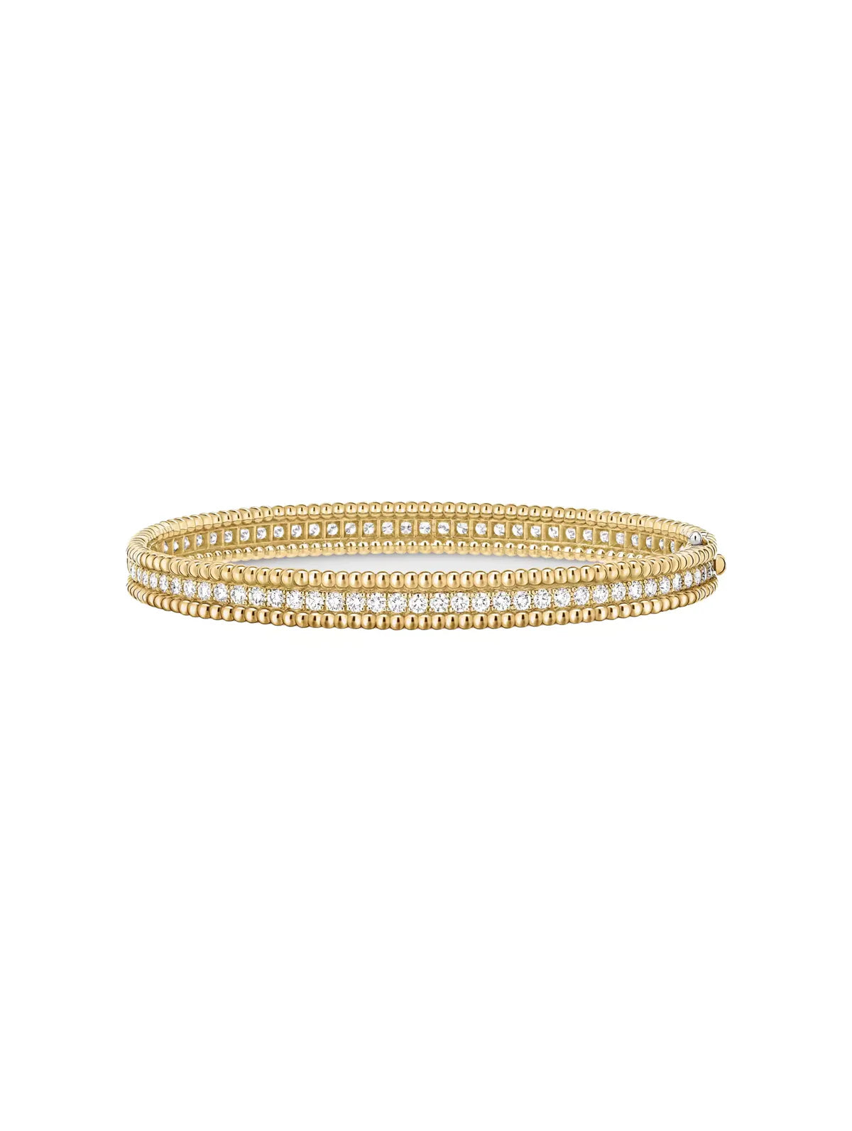 Van Cleef And Arpels Perlee Diamonds Bracelet Size 17