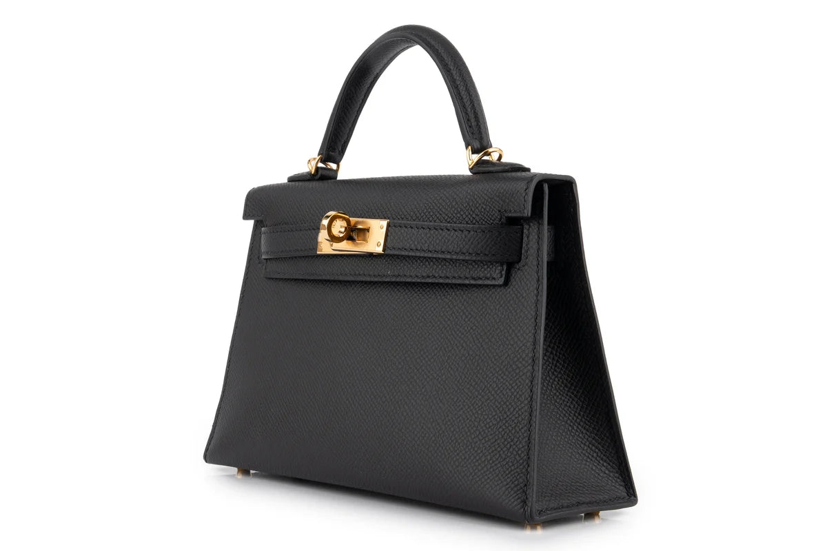 Hermès Mini Kelly Epsom Noir GHW