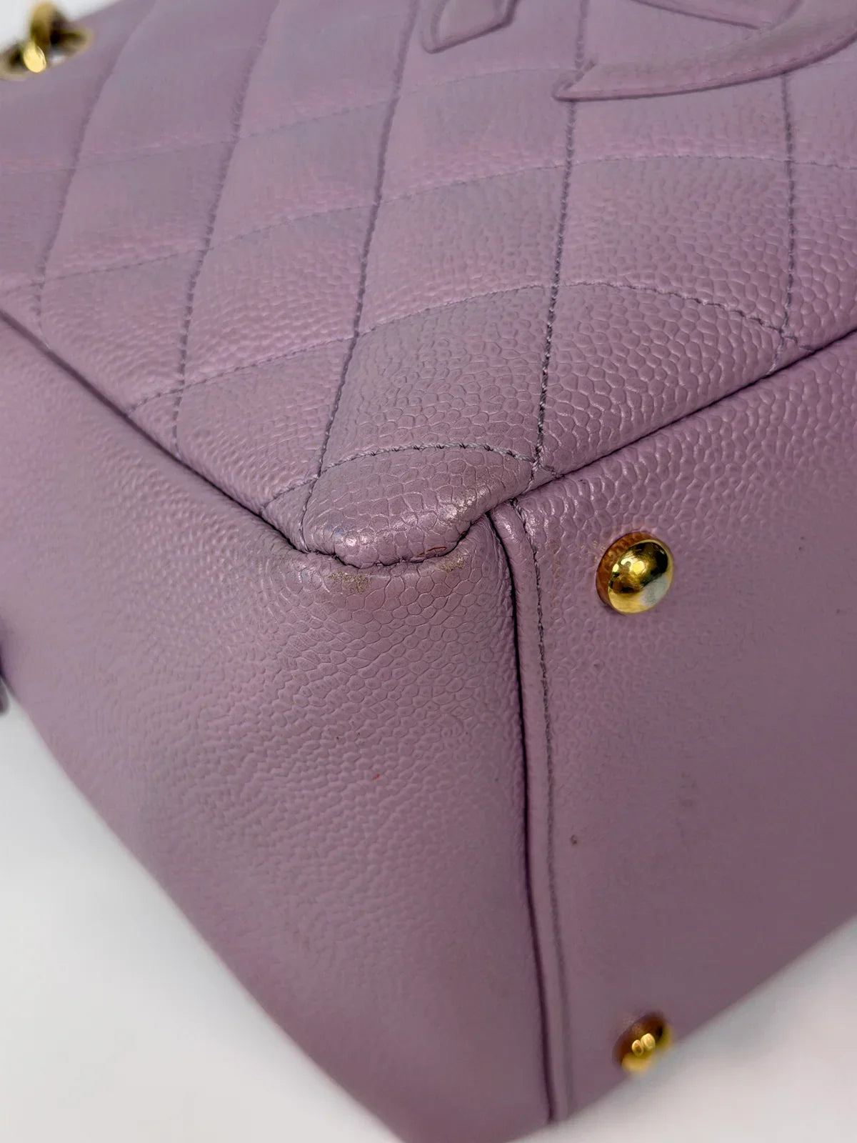 CHANEL PETITE TIMELESS TOTE IN LILAC CAVIAR LEATHER WITH GOLD HARDWARE