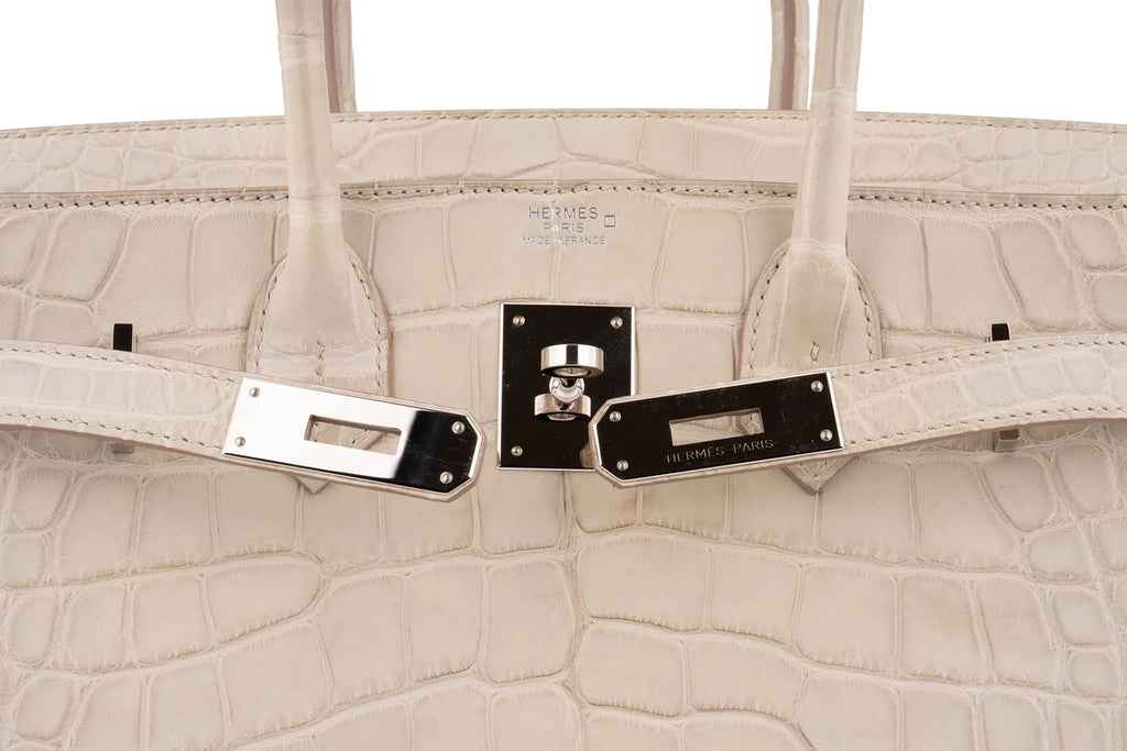 Hermès Birkin 30 Croc Beton PHW
