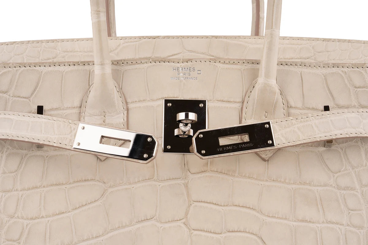 Hermès Birkin 30 Croc Beton PHW
