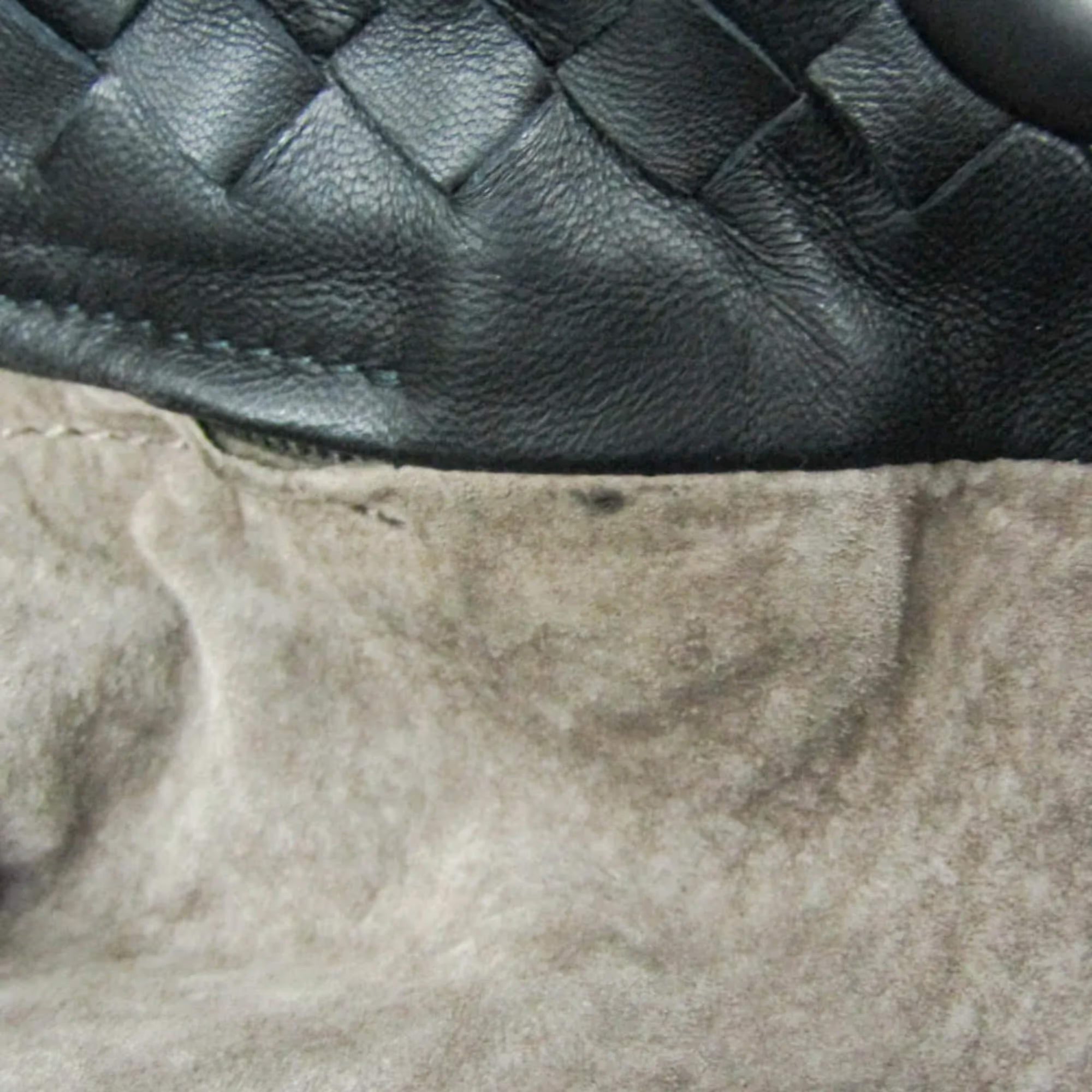 Bottega Veneta Intrecciato Medium Garda Bag Leather Handbag Black