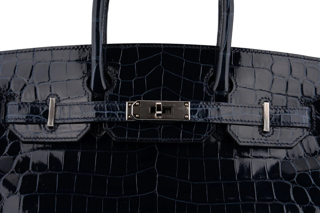 Hermès Birkin 30 Croc Niloticus Bleu Baltique PHW