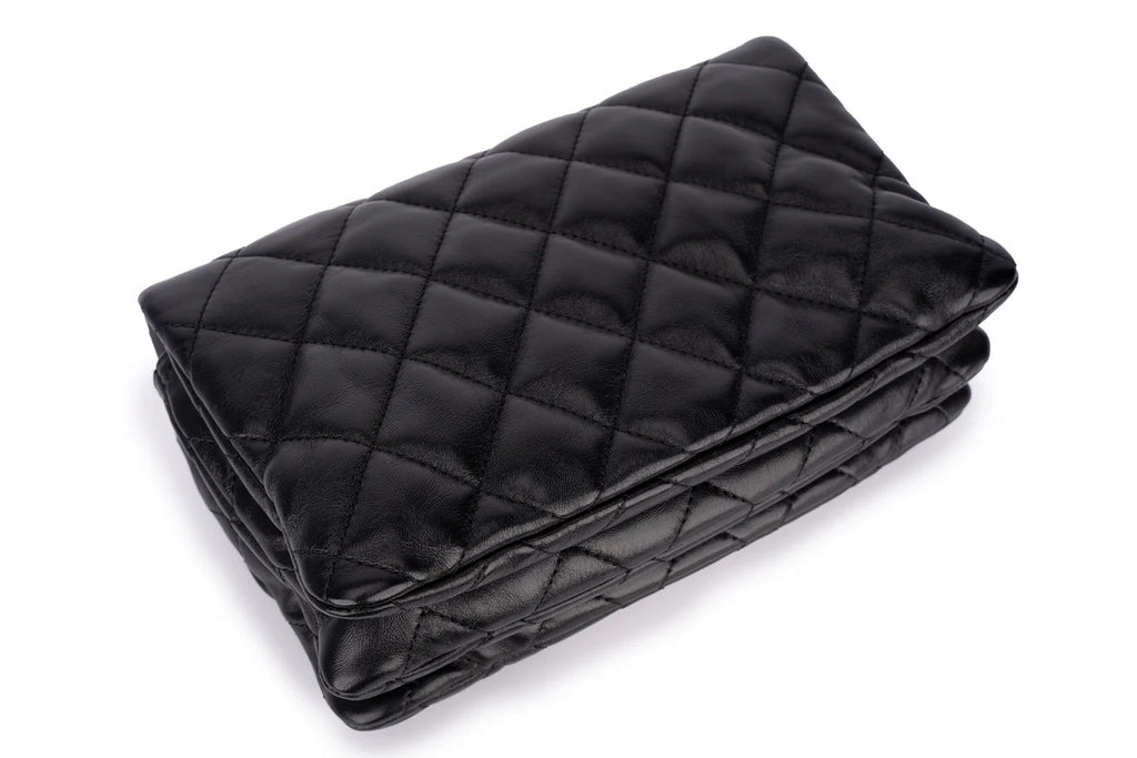 Chanel Accordion Crush Flap Black Lambskin GHW
