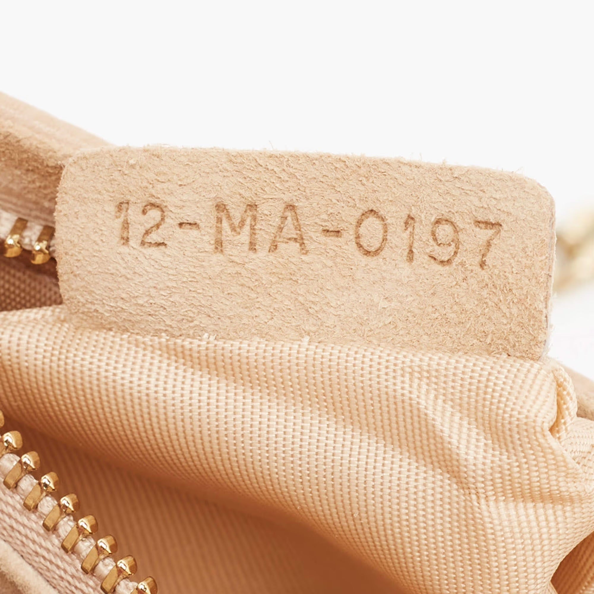 Dior Diorama Beige Cannage Leather Wallet on Chain