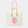 Louis Vuitton OnTheGo GM Okinawa Off-White Monogram Jacquard Canvas Tote Bag