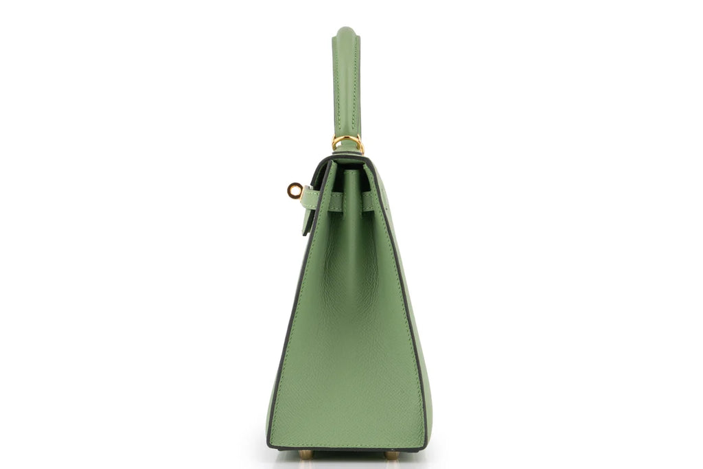 Hermès Kelly 25 Epsom Vert Criquet GHW
