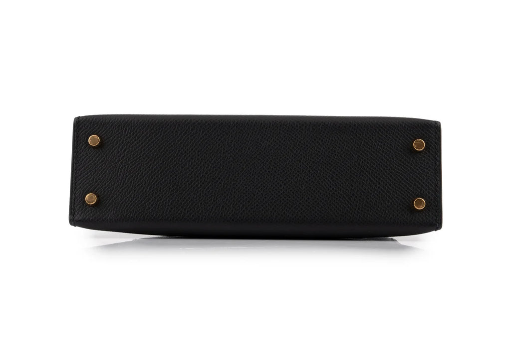 Hermès Mini Kelly Epsom Noir GHW