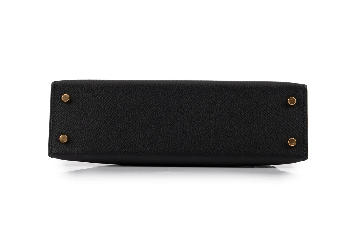 Hermès Mini Kelly Epsom Noir GHW