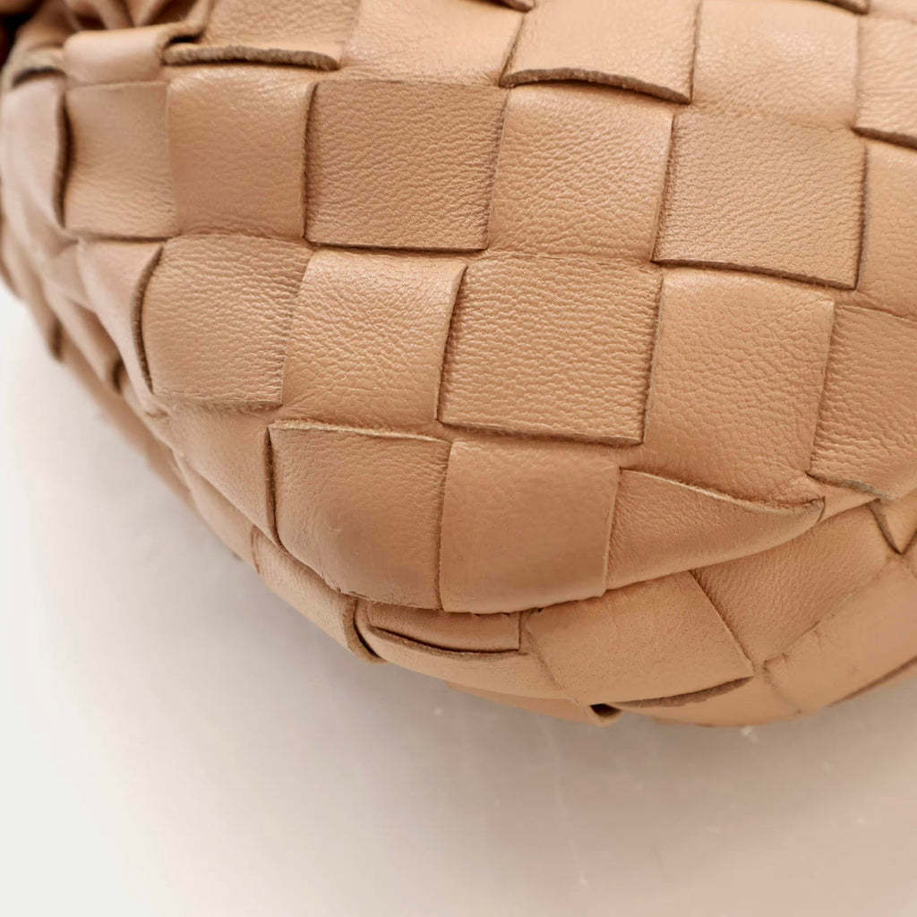 Bottega Veneta Mini Jodie Almond Lambskin Leather Top Handle Bag