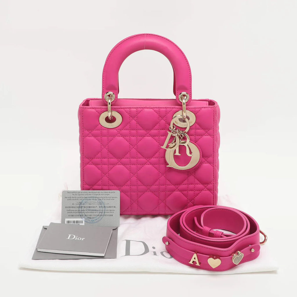 Dior Lady Dior My ABCDior Small Pink Cannage Leather Tote