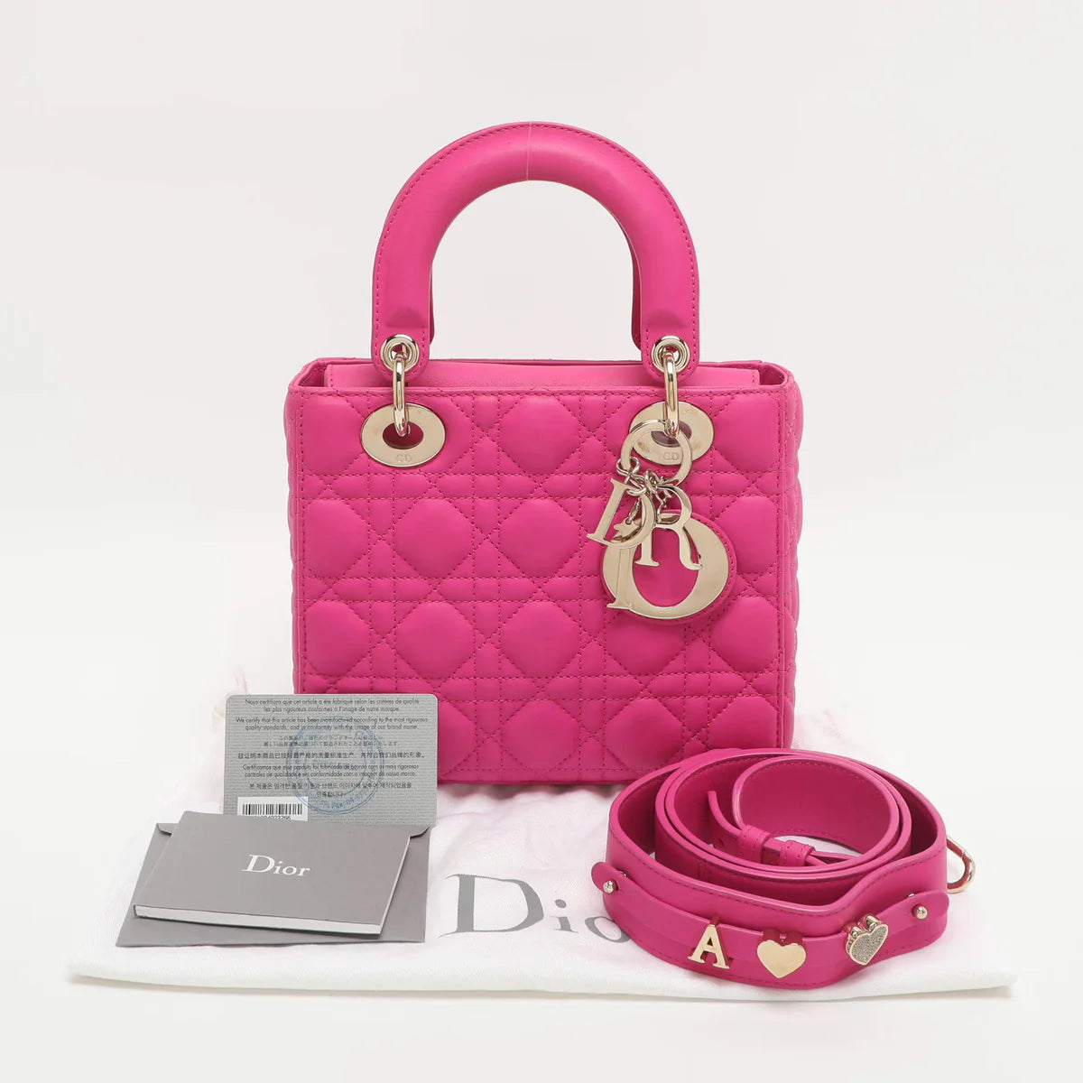 Dior Lady Dior My ABCDior Small Pink Cannage Leather Tote