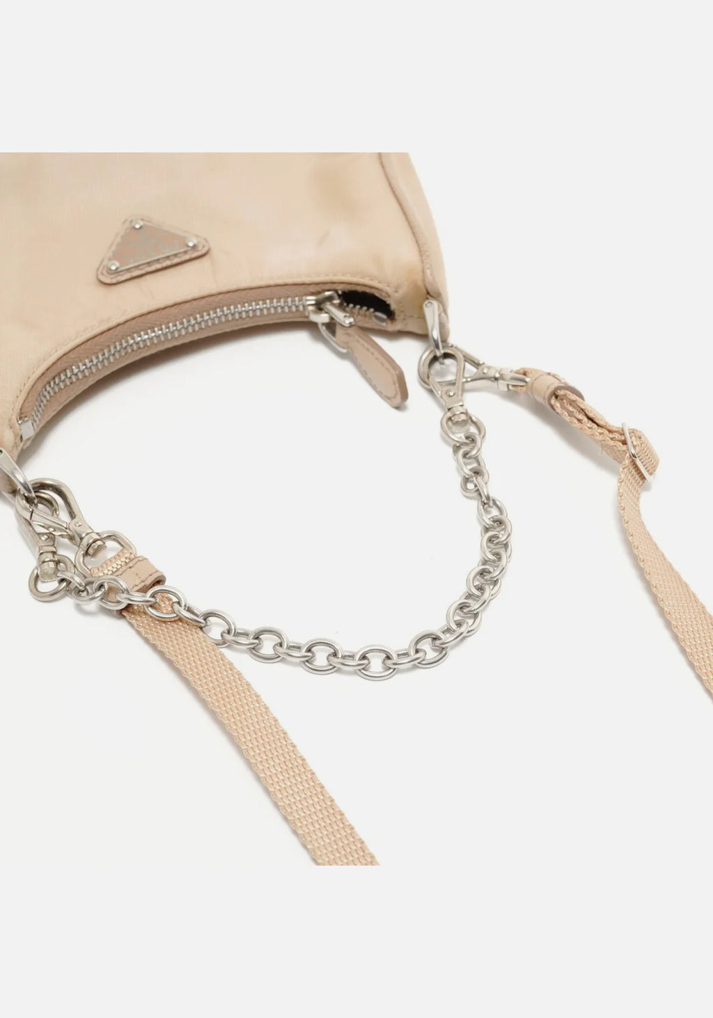 PRADA Nylon 2-Way Mini Shoulder Bag beige