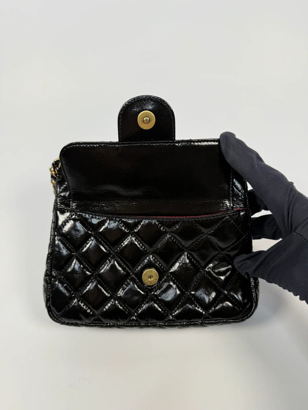 CHANEL MINI QUILTED MEDALLION SHOULDER BAG WITH GOLD HARDWARE