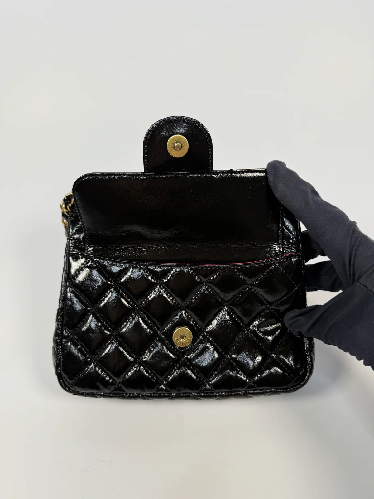 CHANEL MINI QUILTED MEDALLION SHOULDER BAG WITH GOLD HARDWARE