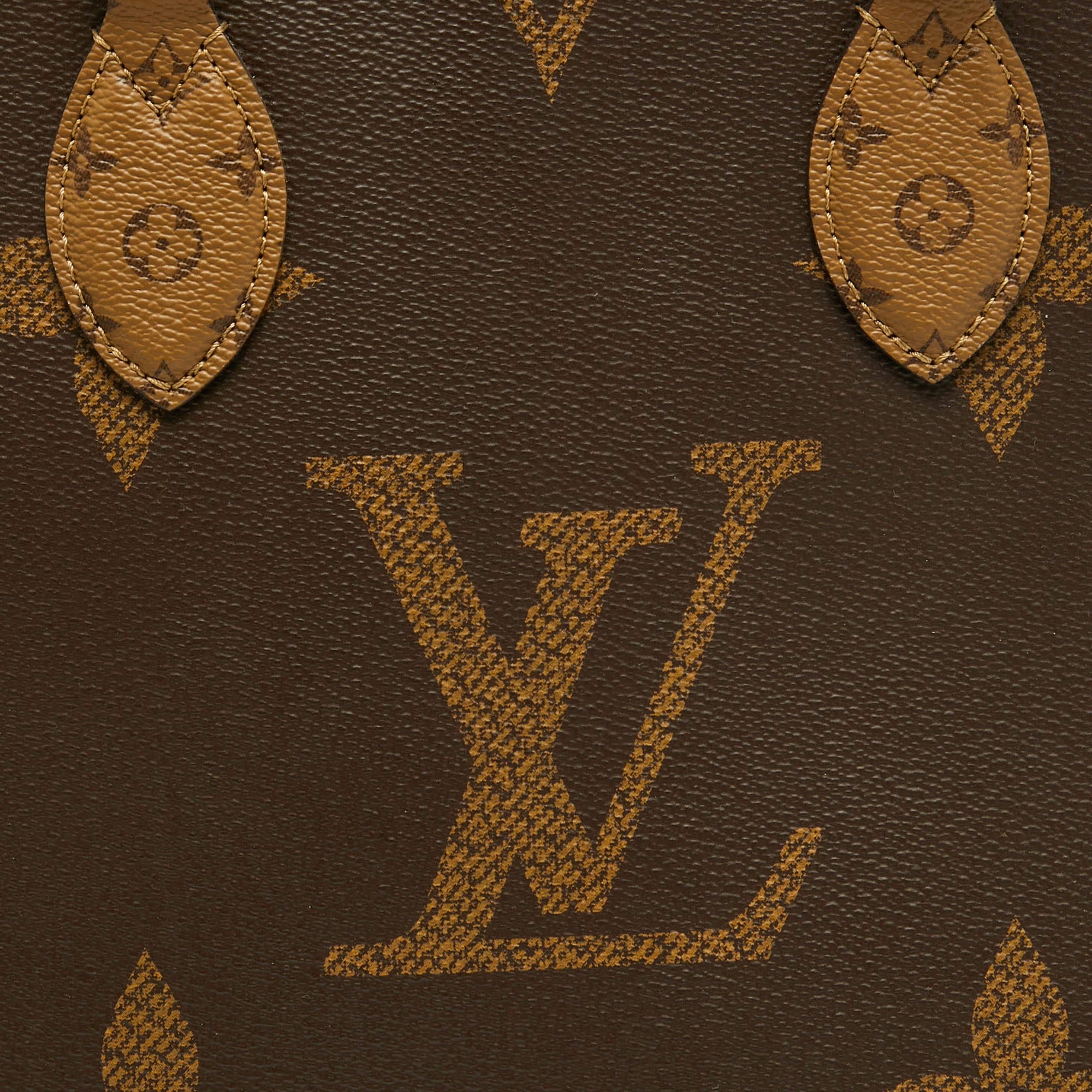 Louis Vuitton Onthego MM Monogram Giant Reverse Canvas Tote